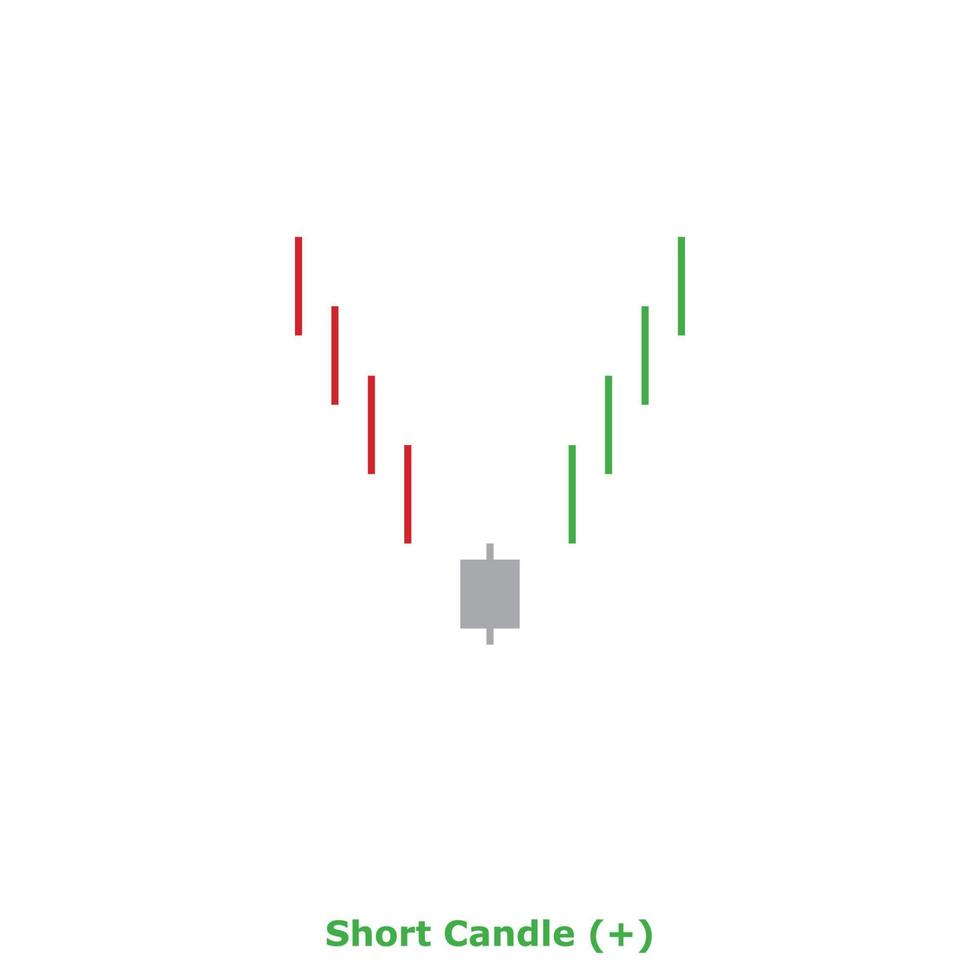 Short Candle - Green and Red - Square vector