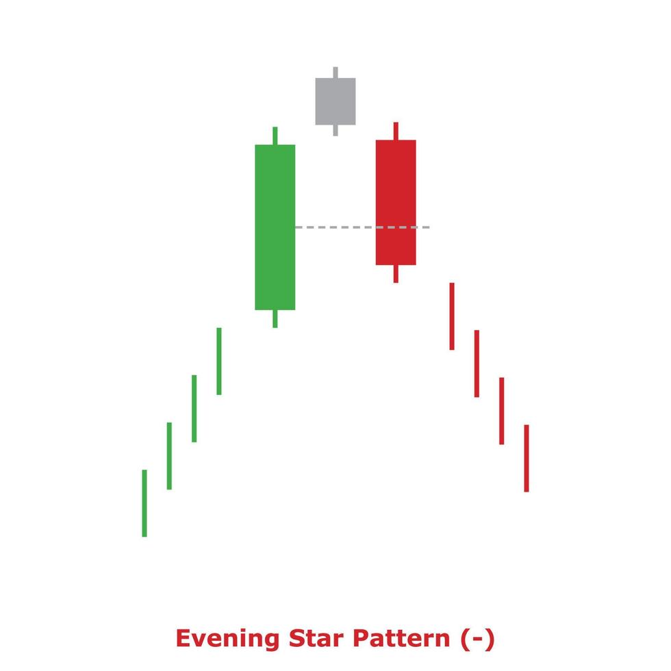 Evening Star Pattern - Green and Red - Square vector