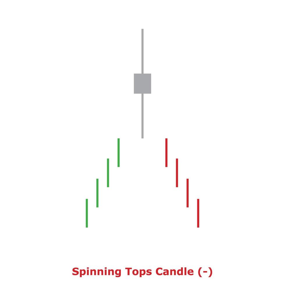 Spinning Tops Candle - Green and Red - Square vector