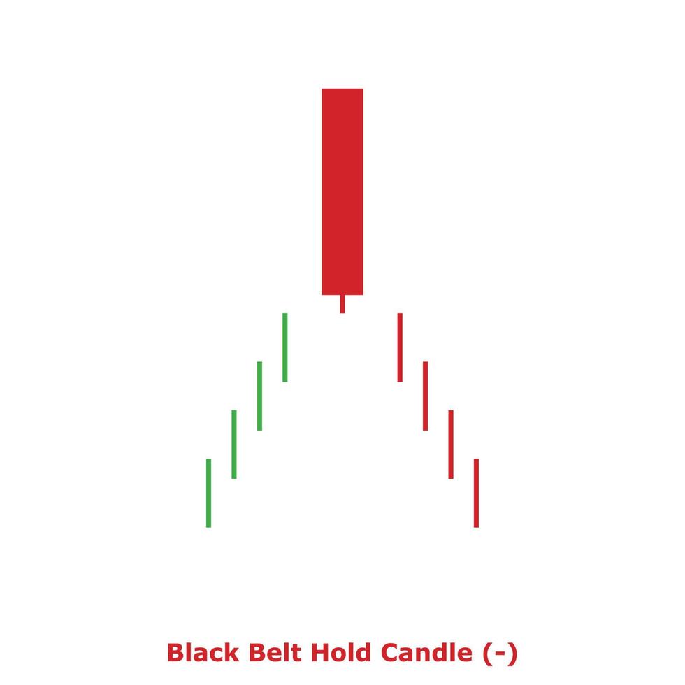 Black Belt Hold Candle - Green and Red - Square vector