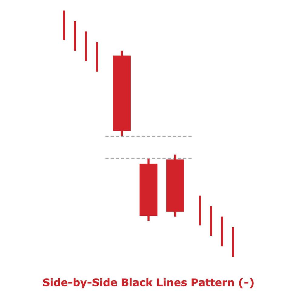 Side-by-Side Black Lines Pattern - Green and Red - Square vector