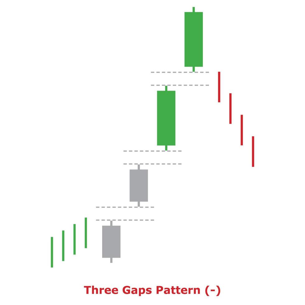 Three Gaps Pattern - Green and Red - Square vector