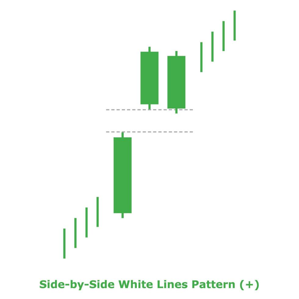 Side-by-Side White Lines Pattern - Green and Red - Square vector