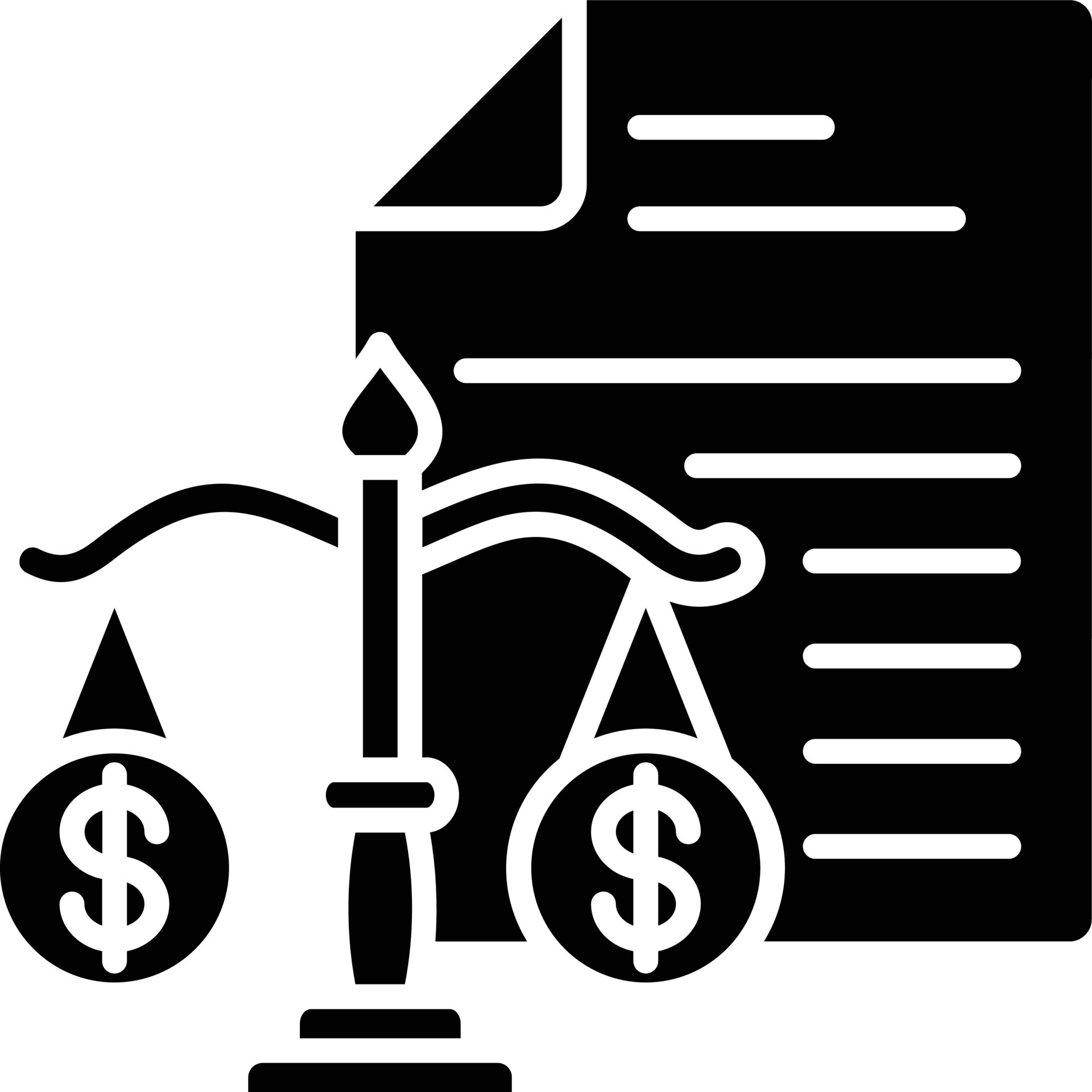 Balance Sheet Glyph Icon 13162919 Vector Art at Vecteezy