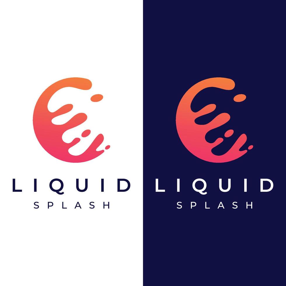 Creative design logo template abstract modern colorful geometric fluid splash element. Logos for businesses, banners, labels, posters and placards. vector