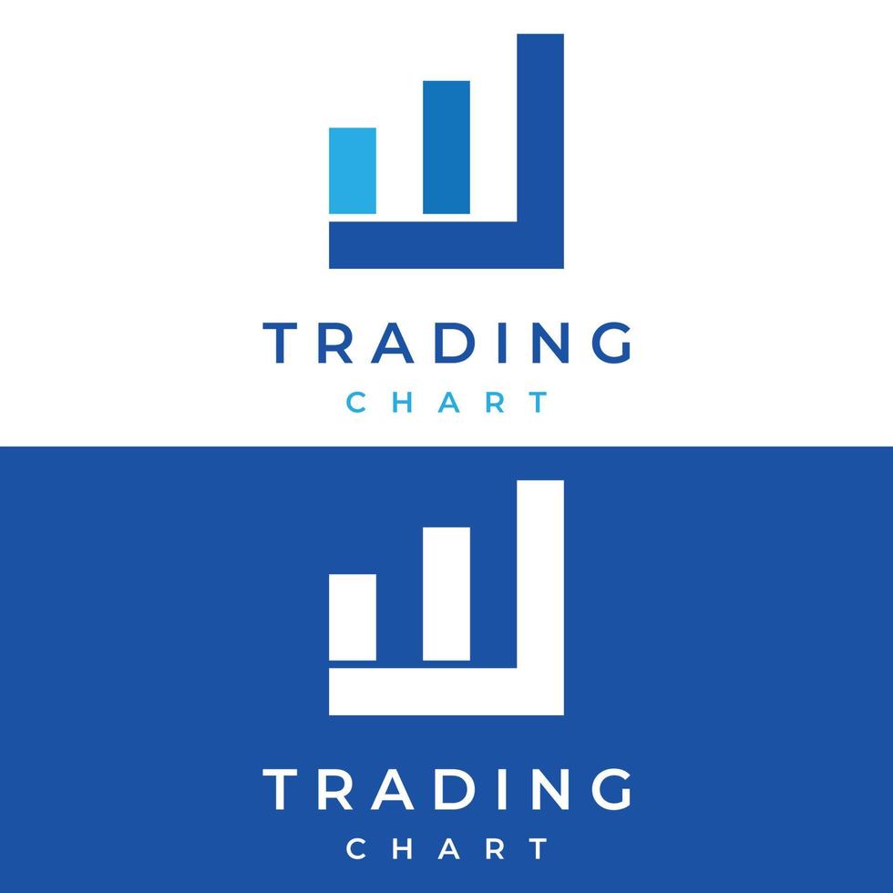 Trading logo template design, showing stock increase charts. Logo for online trading, business, finance, company. vector