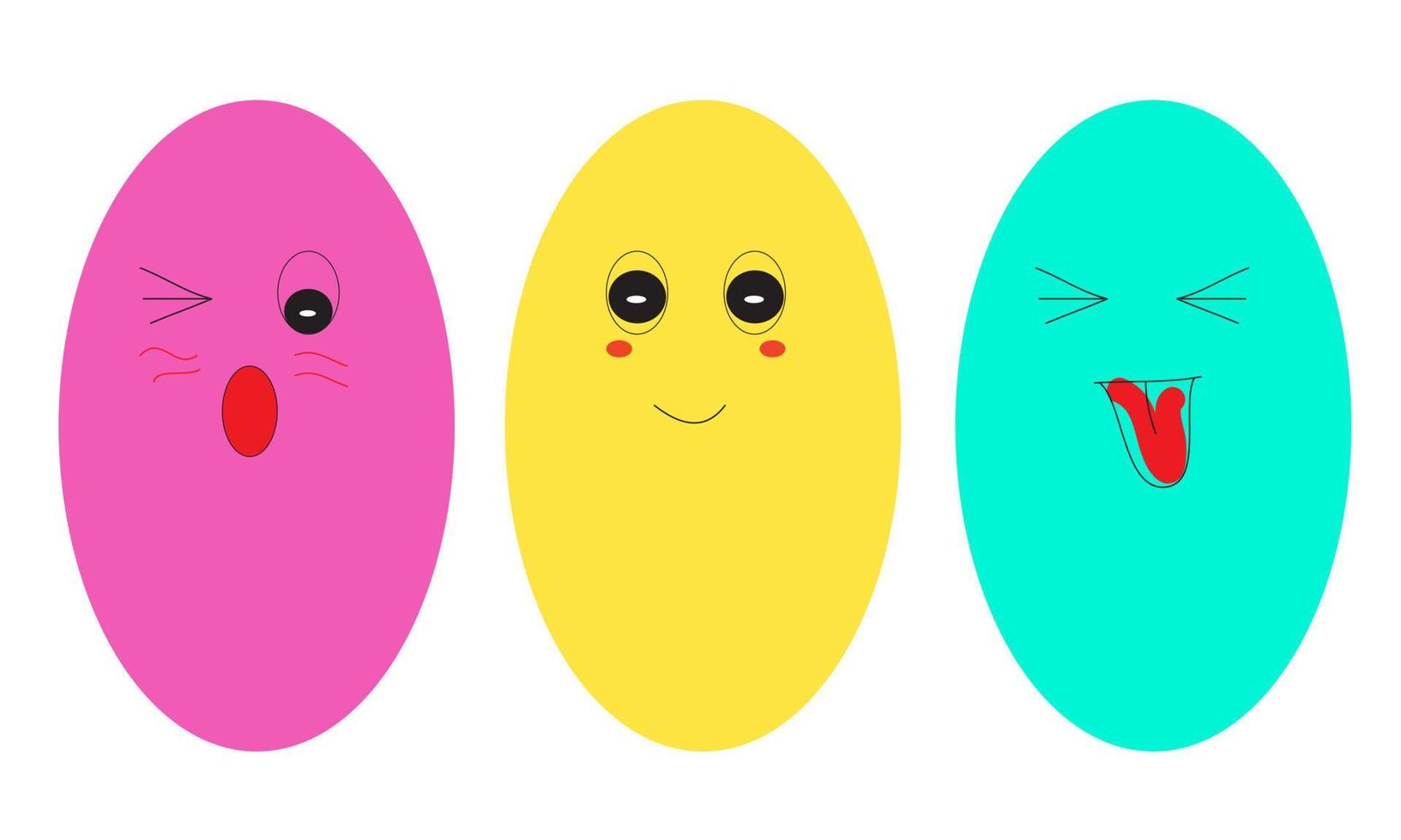 Happiness emotion face on balloon. Eps10 Vector