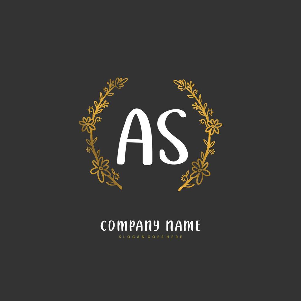 como escritura a mano inicial y diseño de logotipo de firma con círculo. hermoso diseño de logotipo escrito a mano para moda, equipo, boda, logotipo de lujo. vector