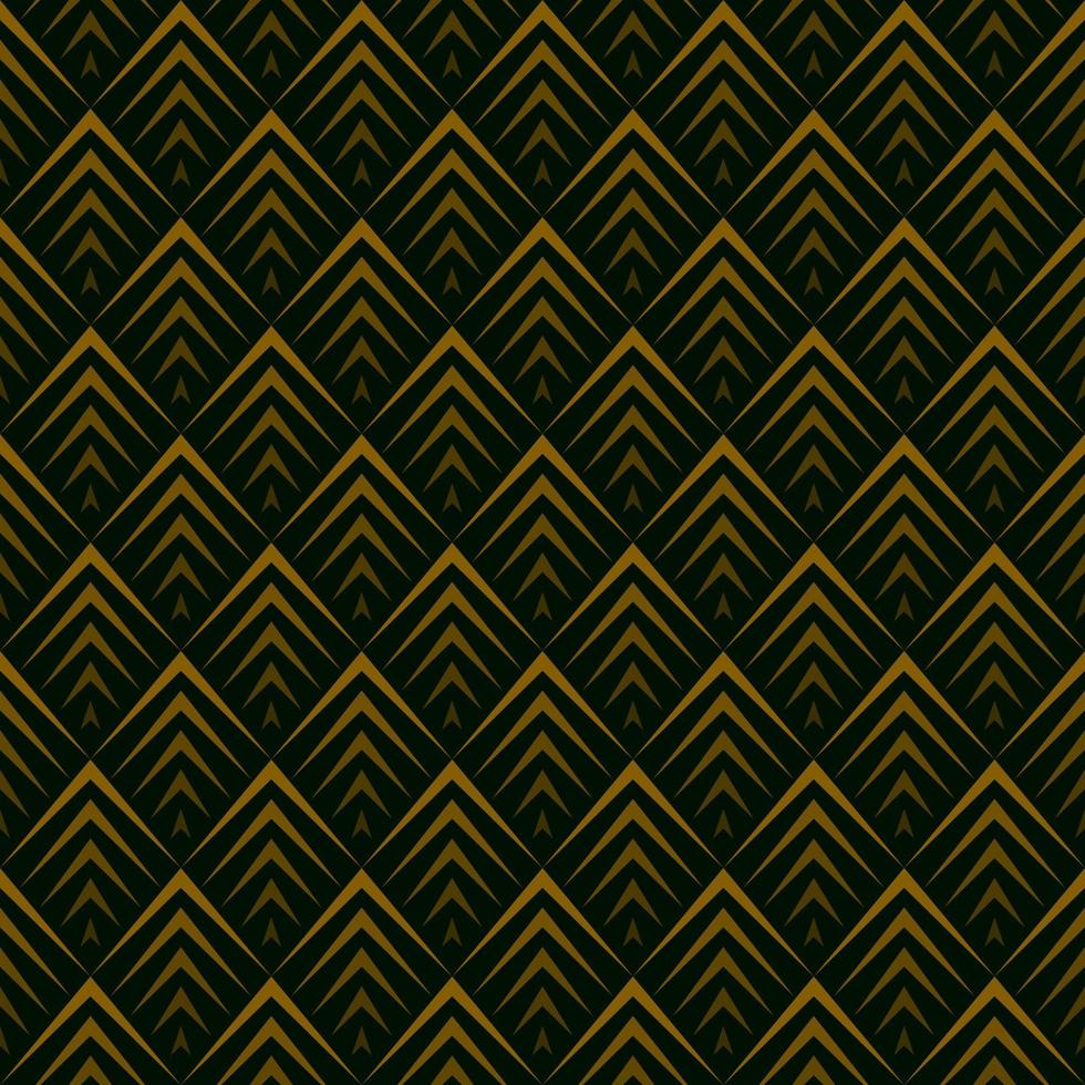 Seamless Diamond Shape Background Pattern Golden Black vector