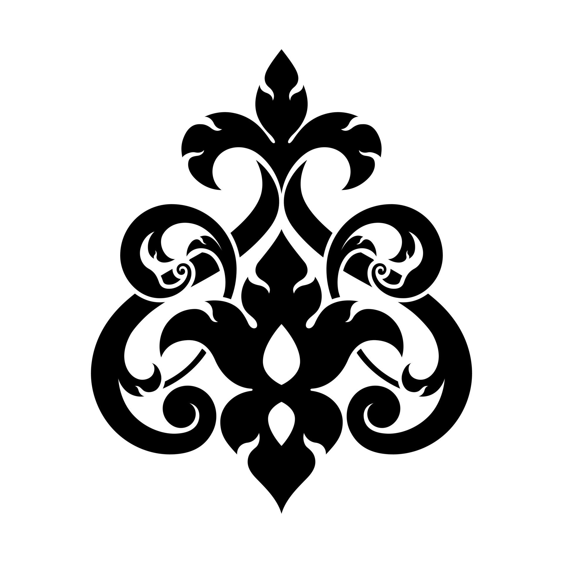Black And White Damask Style Thai Art Pattern 13164560 Vector Art at Vecteezy