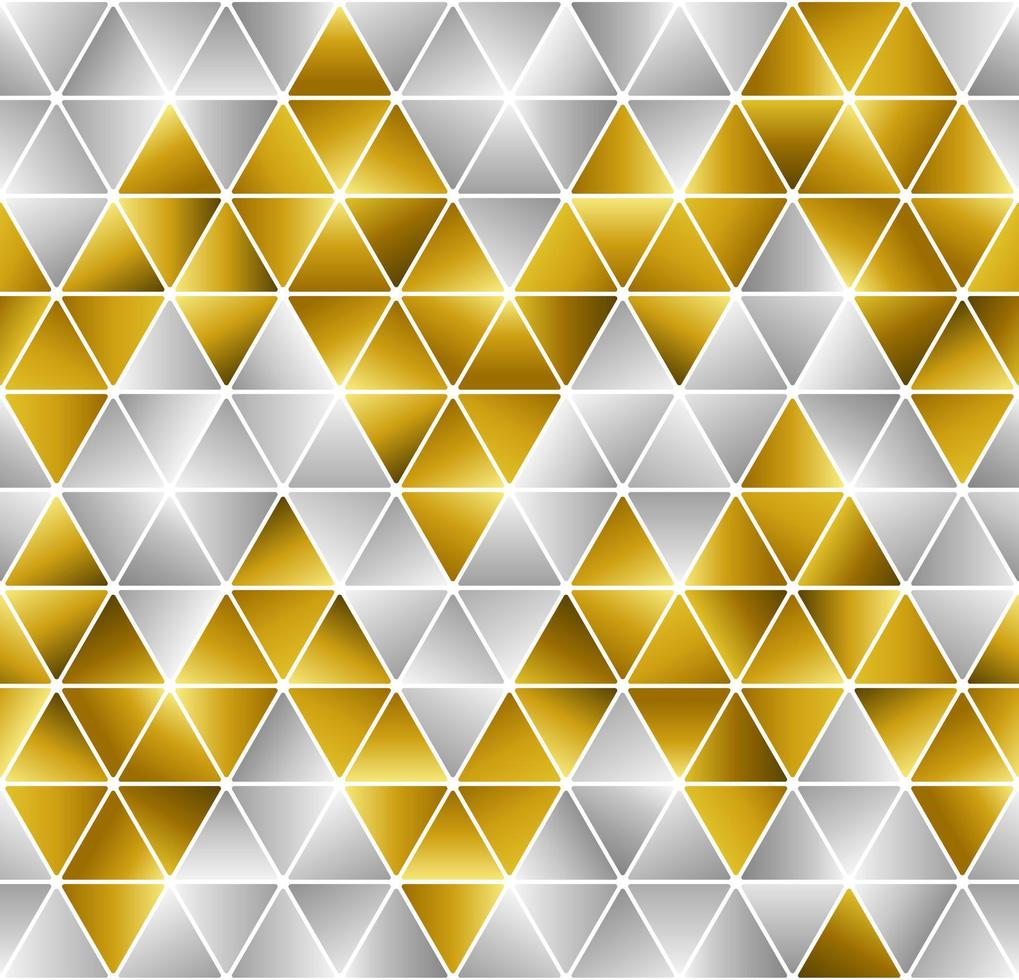 fondo de forma triangular redondeada plateada y dorada vector