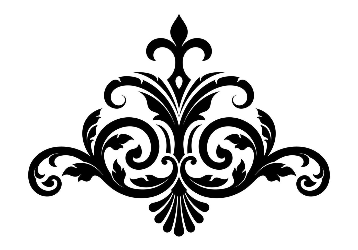 Traditional Thai Art Patterns Mixed With Damask Style vector
