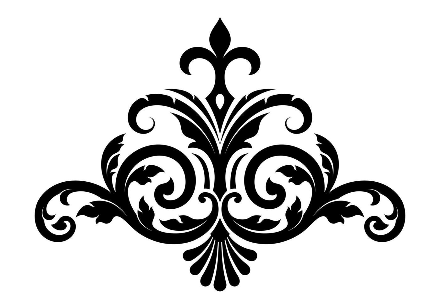 Traditional Thai Art Patterns Mixed With Damask Style vector