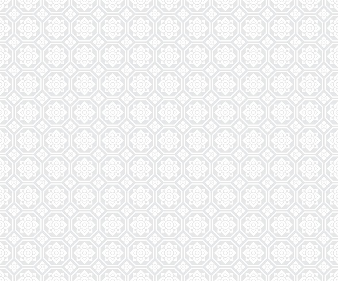 Gray octagon shape modern Thai art pattern background vector