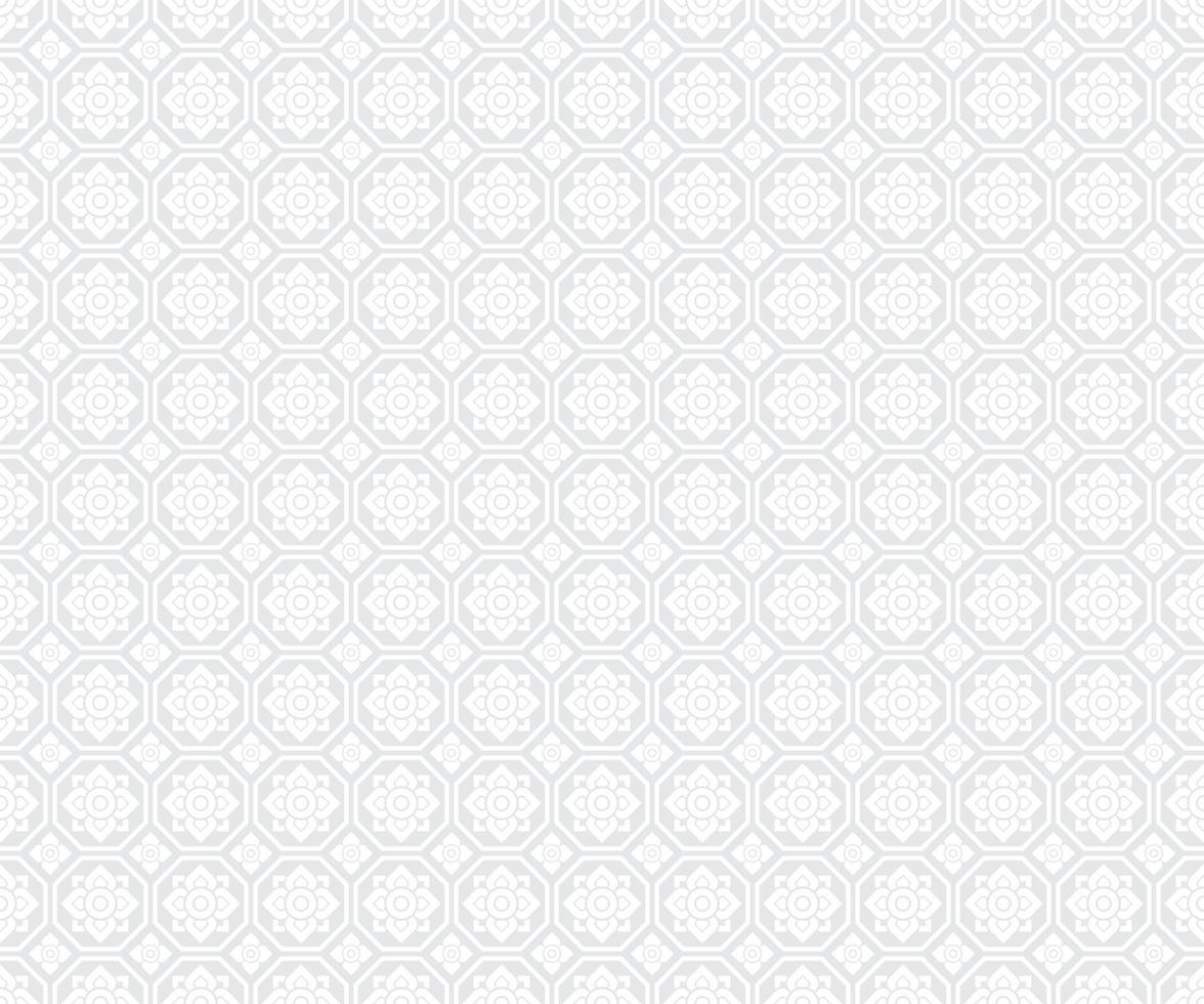 Gray octagon shape modern Thai art pattern background vector