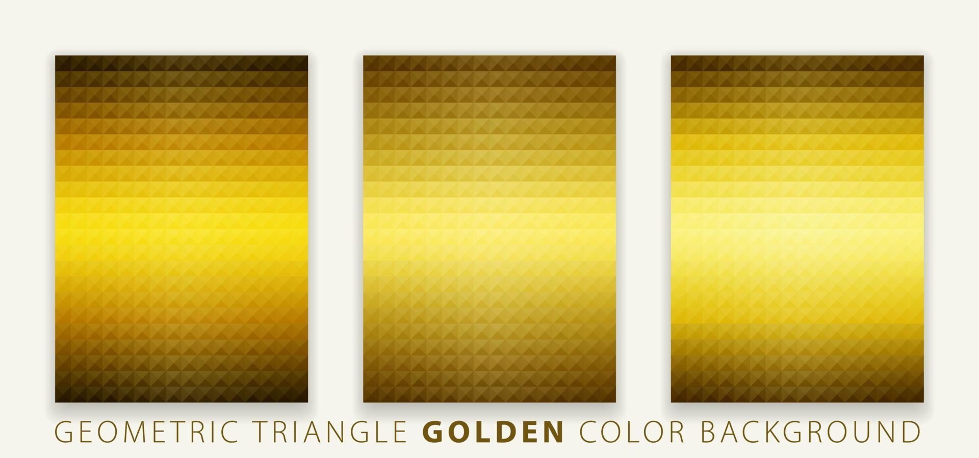 Geometric Triangle Pyramid Golden Color Background vector