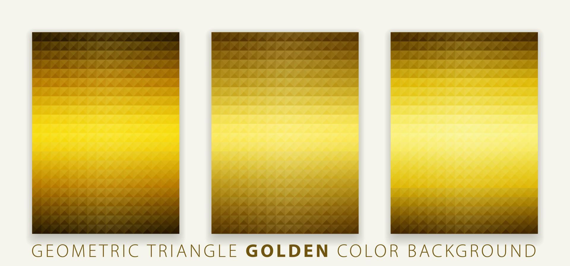 fondo de color dorado pirámide triángulo geométrico vector