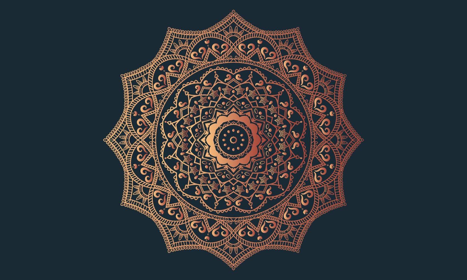 Fondo de mandala de lujo con patrón arabesco dorado estilo oriental islámico árabe vector