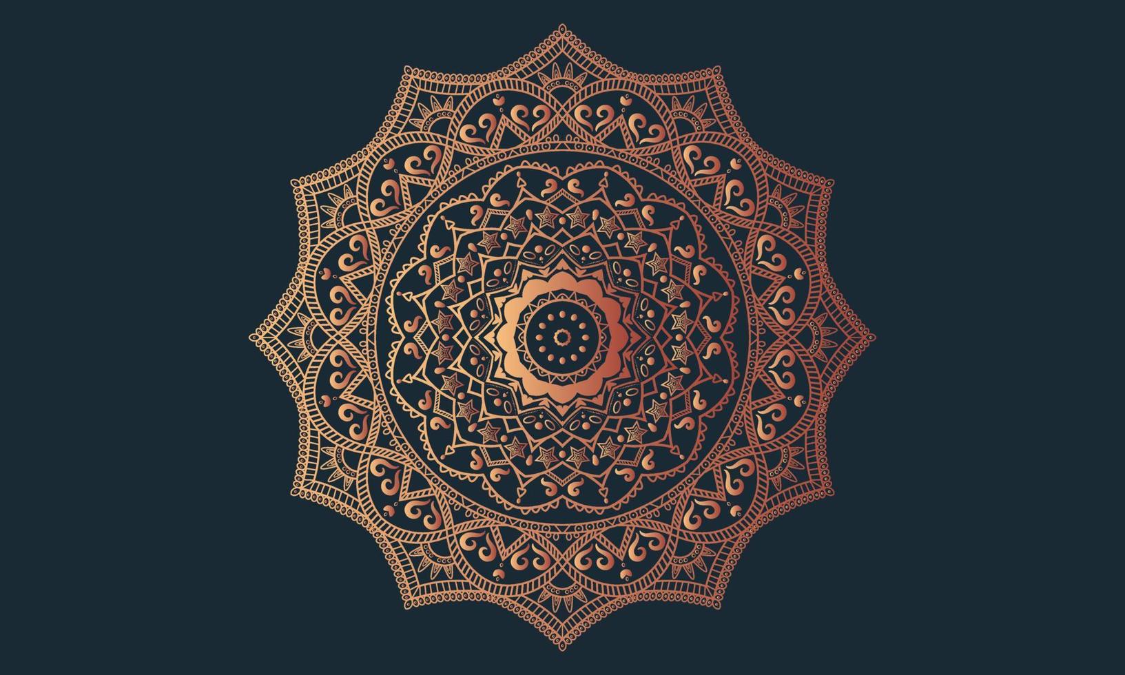 Luxury mandala background with golden arabesque pattern Arabic Islamic east style vector