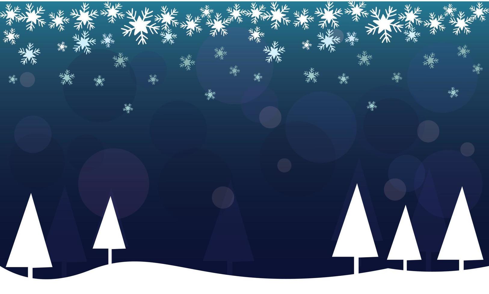 Winter snowy landscape vector