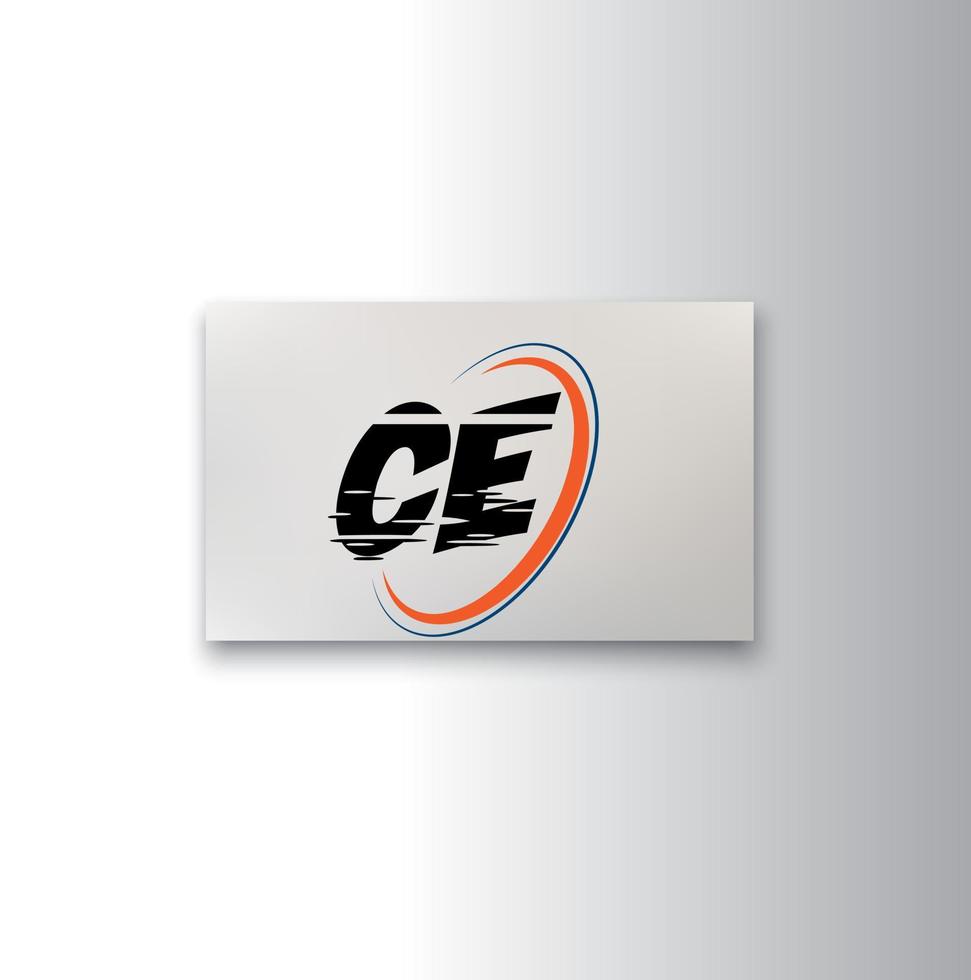 Creative CE Logo Design Vector
