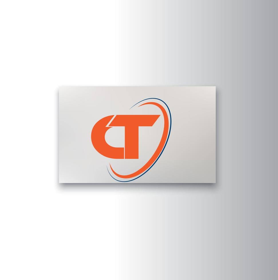 Creative CT Logo Design Vector