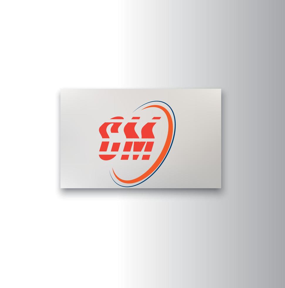 Creative CM Logo Design Vector