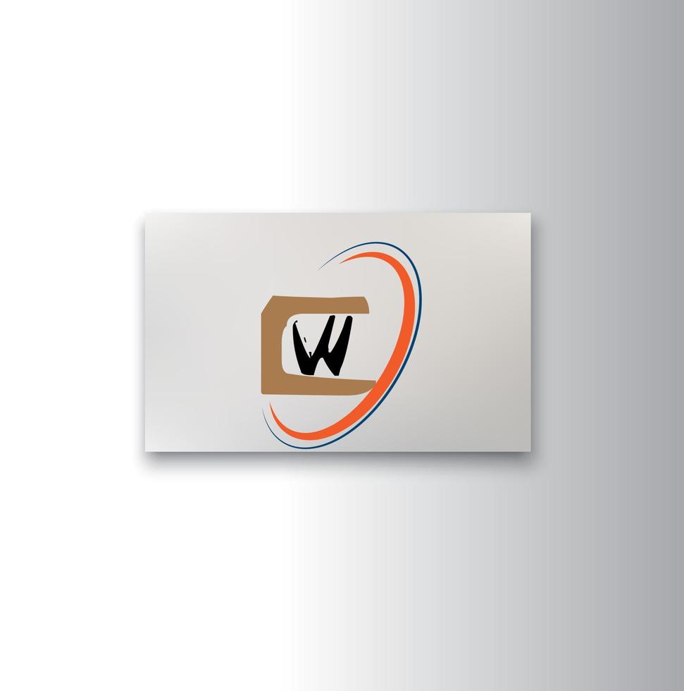 Creative CW Logo Design vector