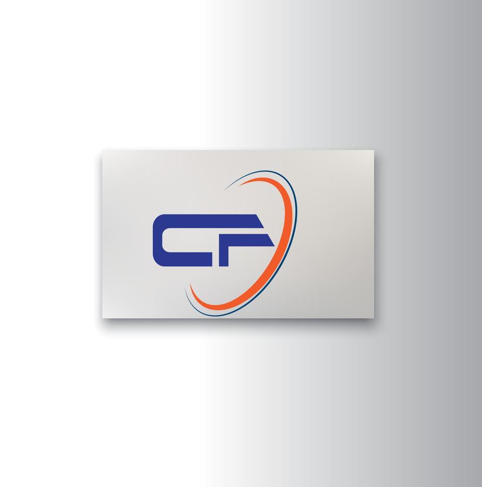 Creative CF Logo Design Vector