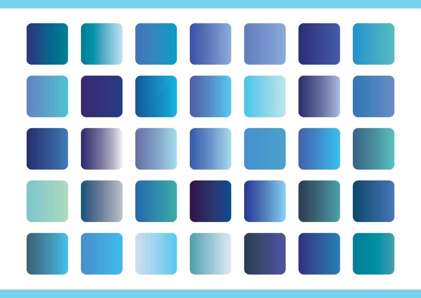 Blue Gradient Palette Swatches Set vector