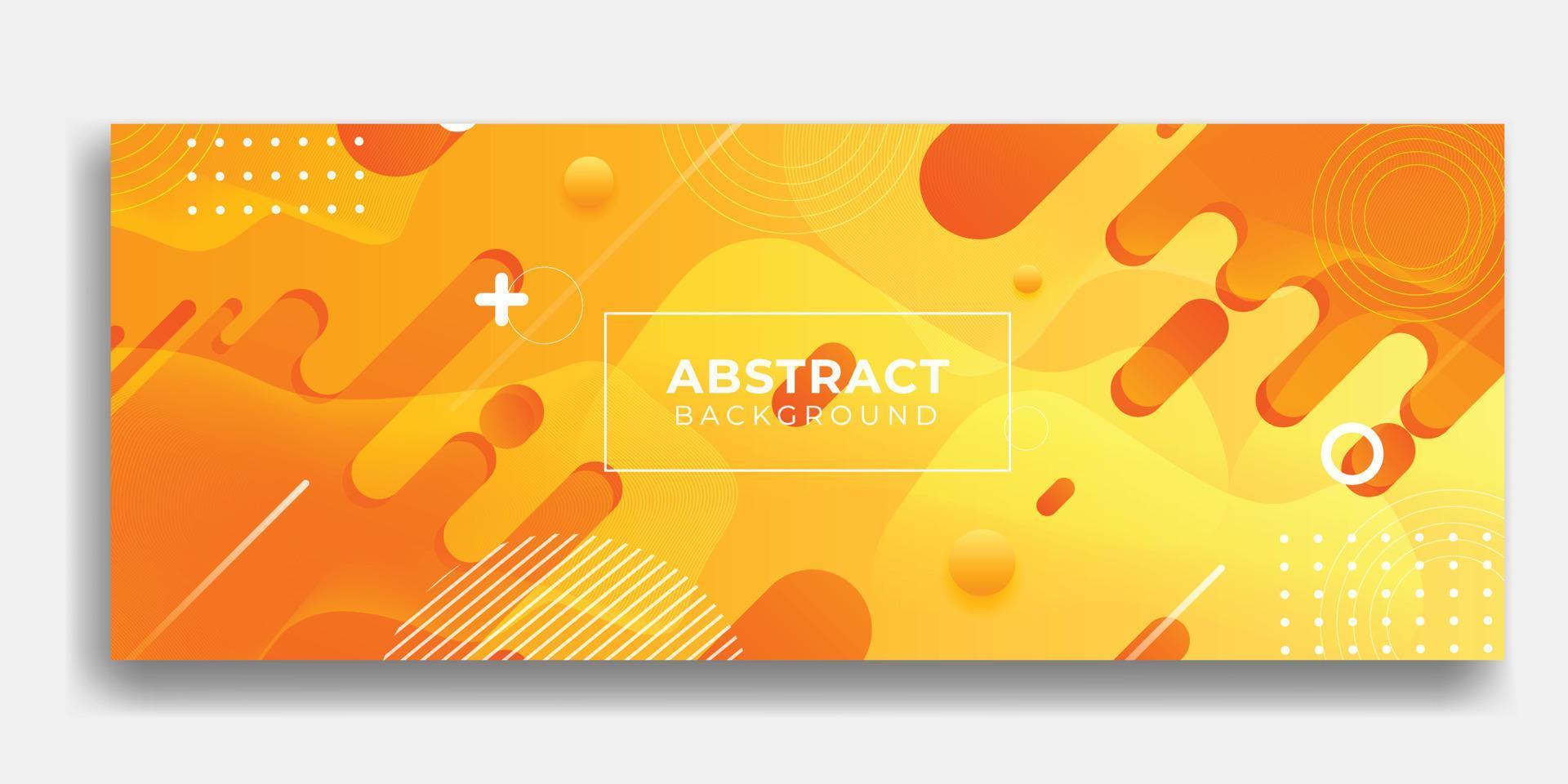 Colorful abstract template banner with gradient color. Design with liquid shape vector