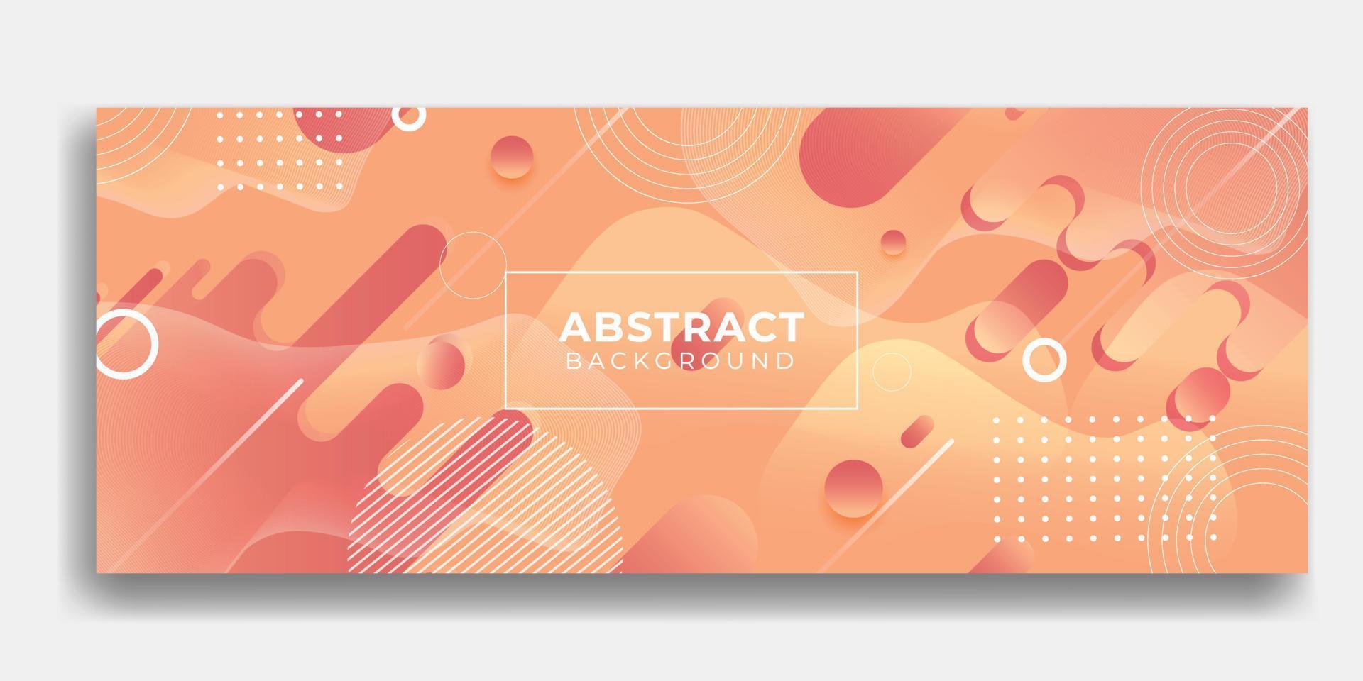 Colorful abstract template banner with gradient color. Design with liquid shape vector