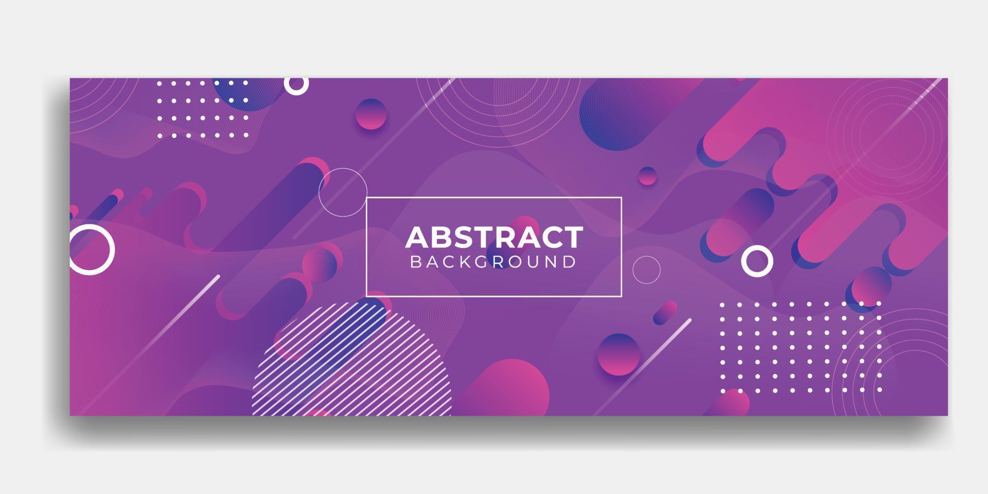 Colorful abstract template banner with gradient color. Design with liquid shape vector