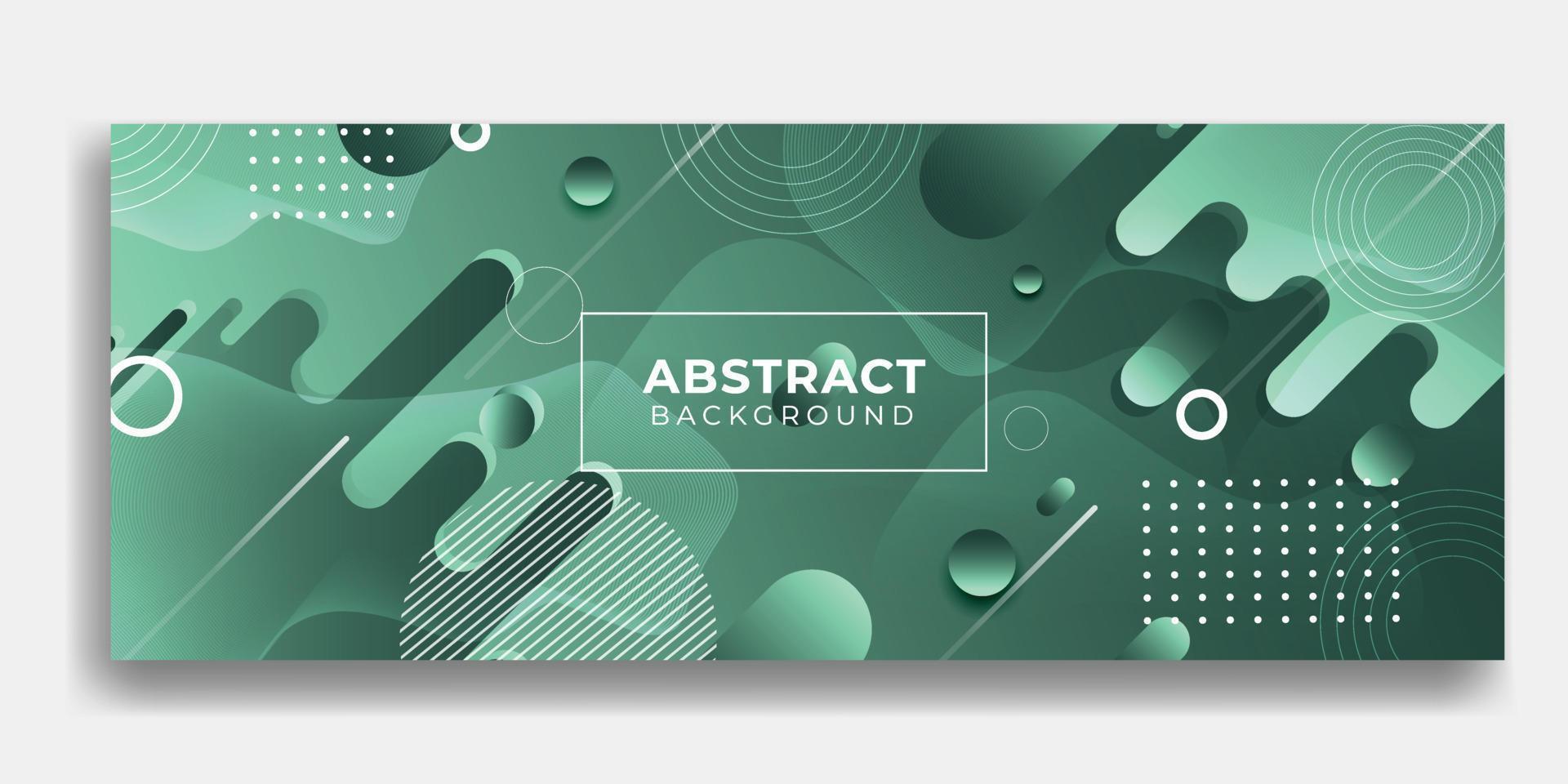 Colorful abstract template banner with gradient color. Design with liquid shape vector