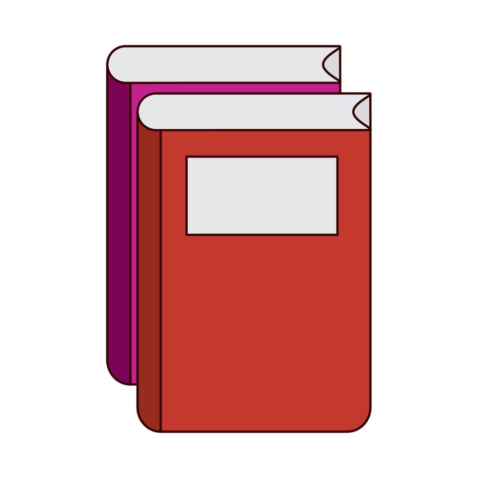 school education book learn literature line and fill style icon vector