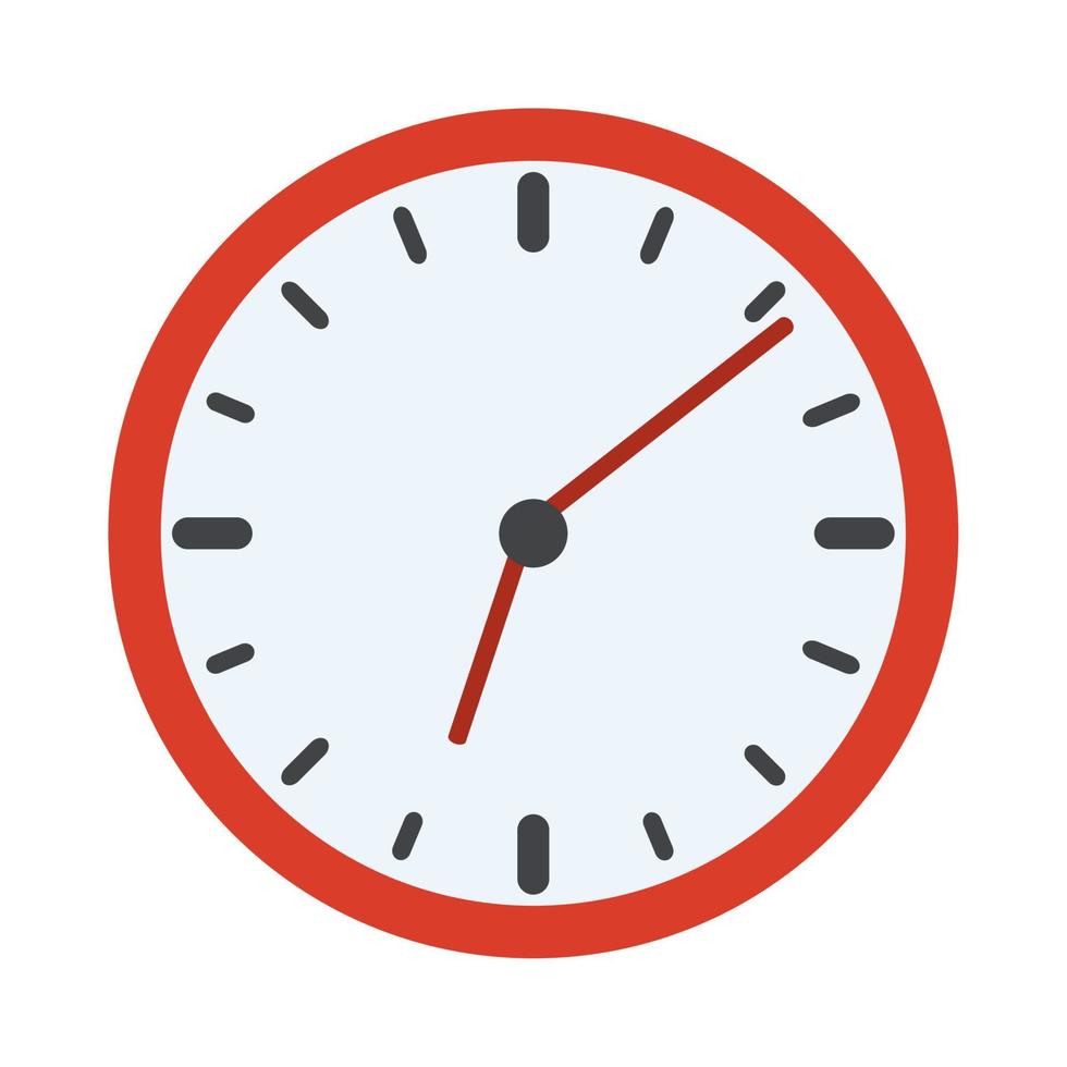 icono de estilo plano aislado de minutos de tiempo de reloj vector