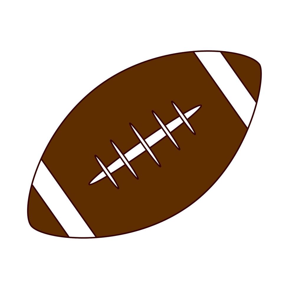 american football ball equipment line and fill style icon vector