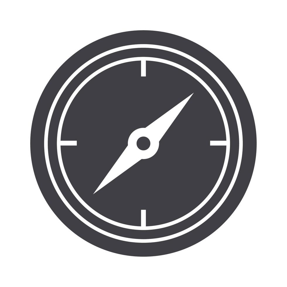 compass rose navigation cartography direction equipment silhouette design icon vector