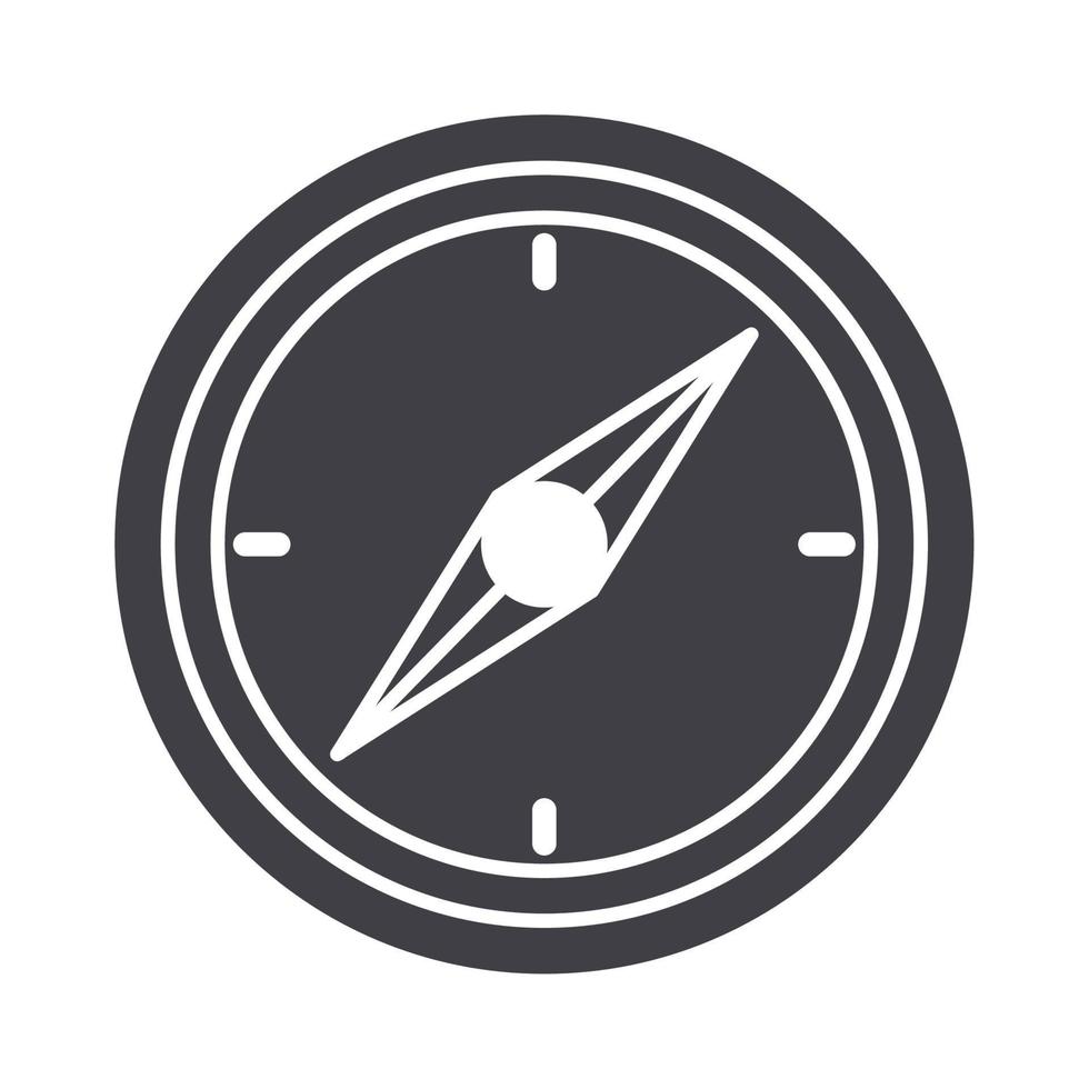 compass rose navigation position equipment silhouette design icon vector