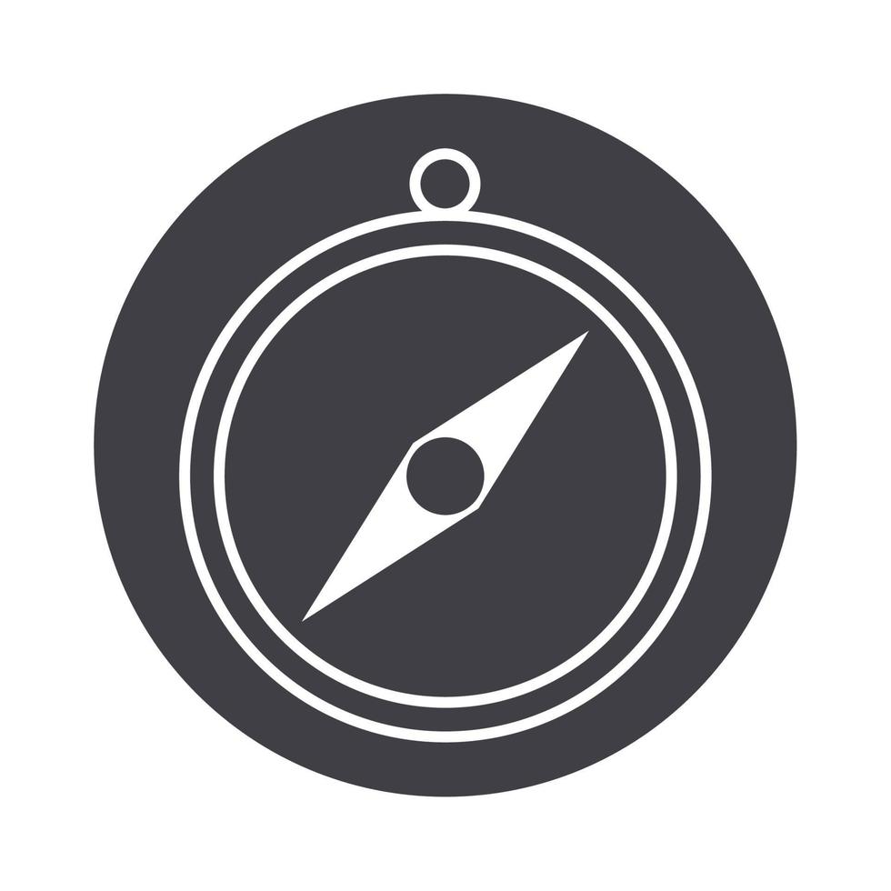 compass rose navigation cartography equipment silhouette design icon vector
