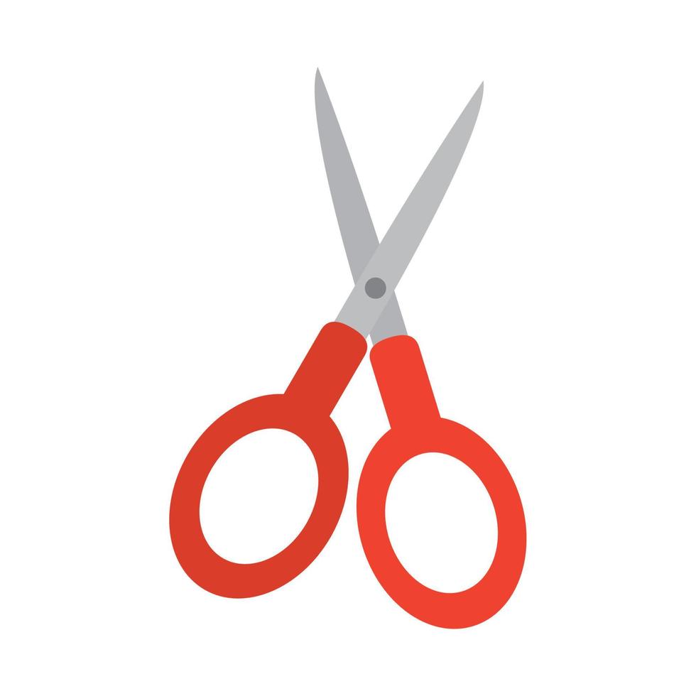 scissors stationery supply office or school isolated flat style icon vector