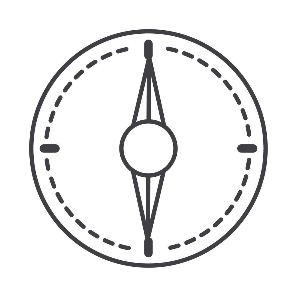compass rose navigation cartography element line design icon vector