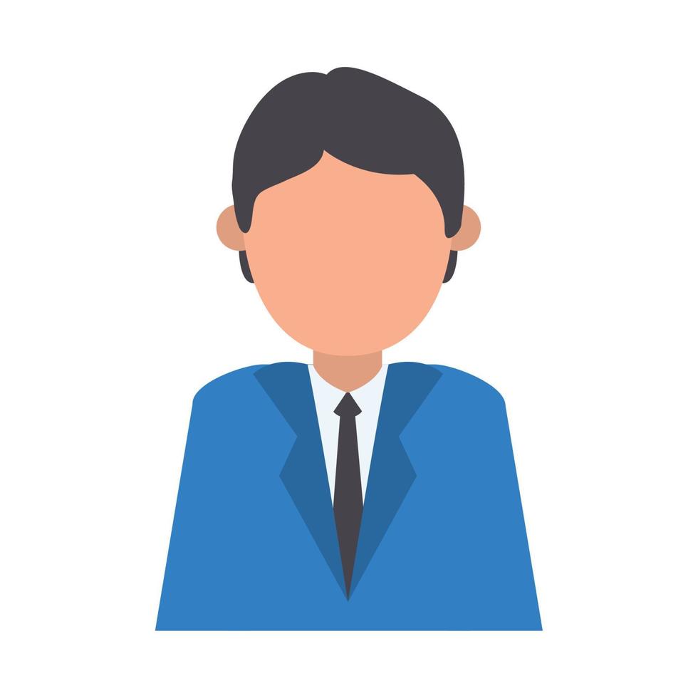 businessman character cartoon male executive isolated icon design vector