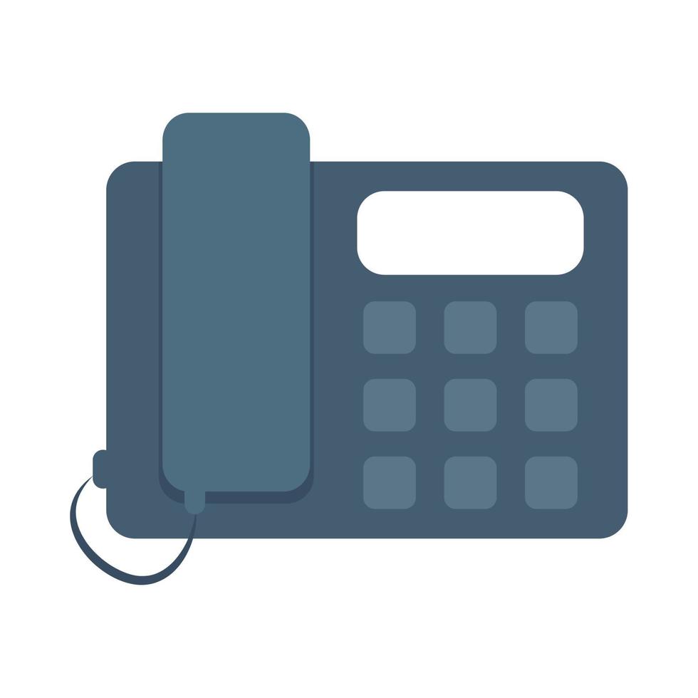 telephone office supply stationery work flat style icon vector