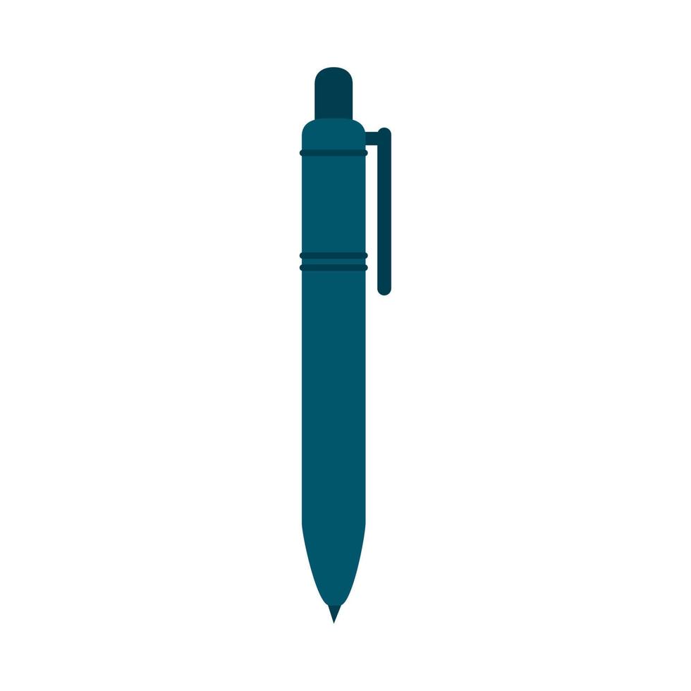 writing pen ink office supply stationery work flat style icon vector