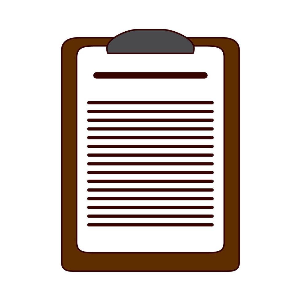 school education clipboard document line and fill style icon vector