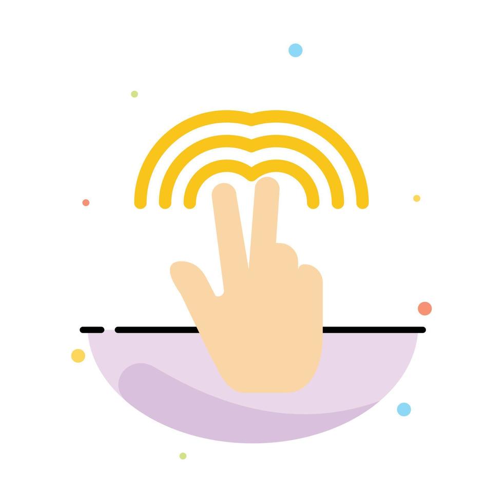 Double Gestures Hand Tab Abstract Flat Color Icon Template vector