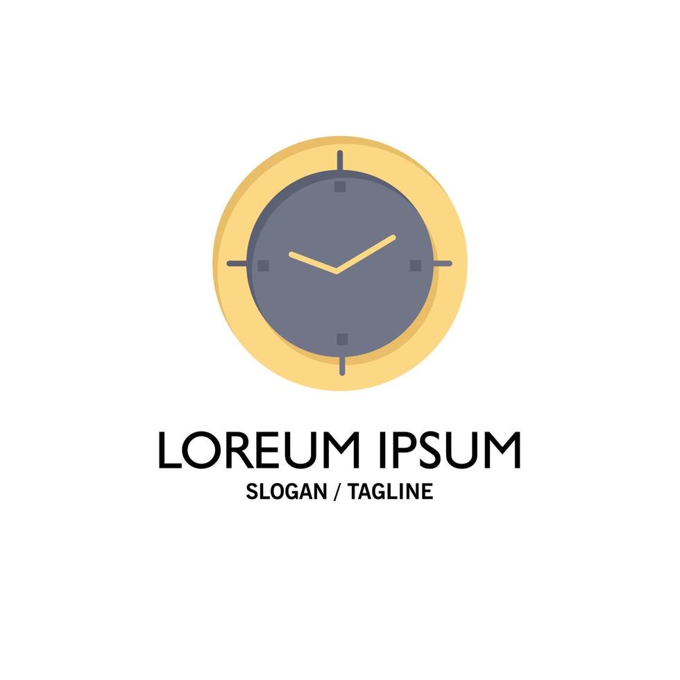 Time Timer Compass Machine Business Logo Template Flat Color vector