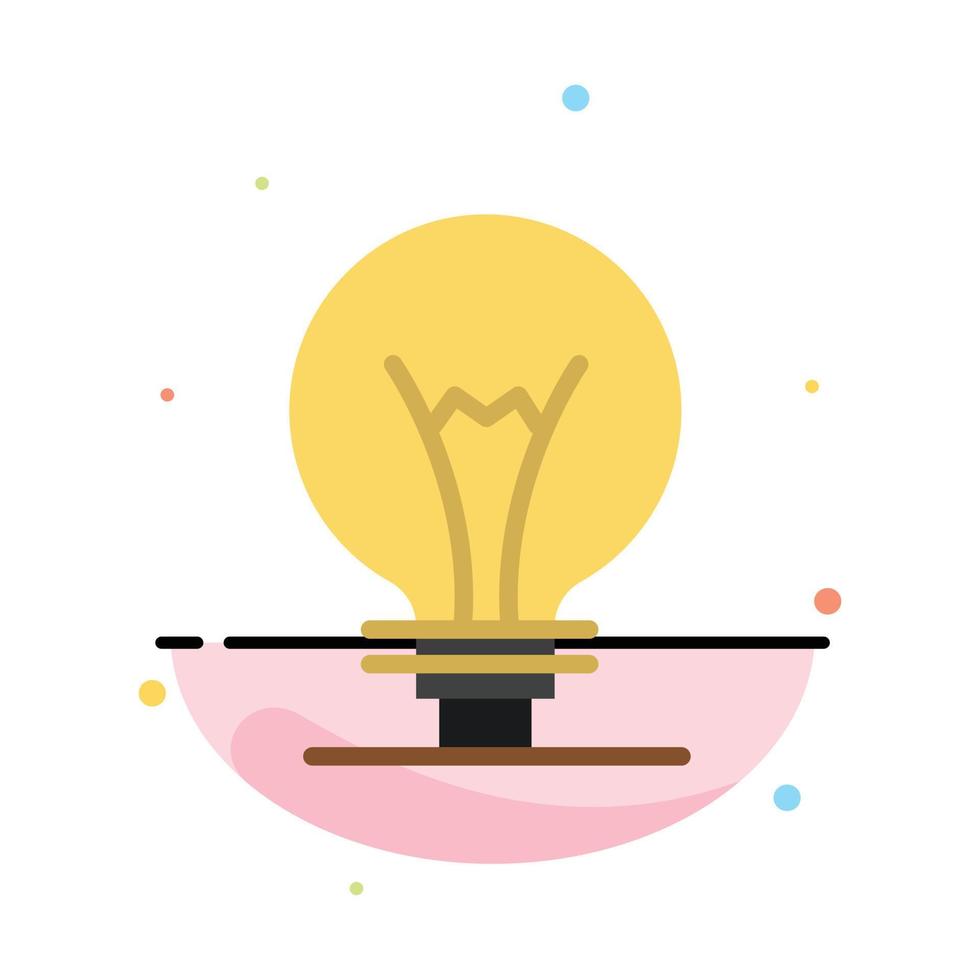 idea innovación invención bombilla resumen color plano icono plantilla vector