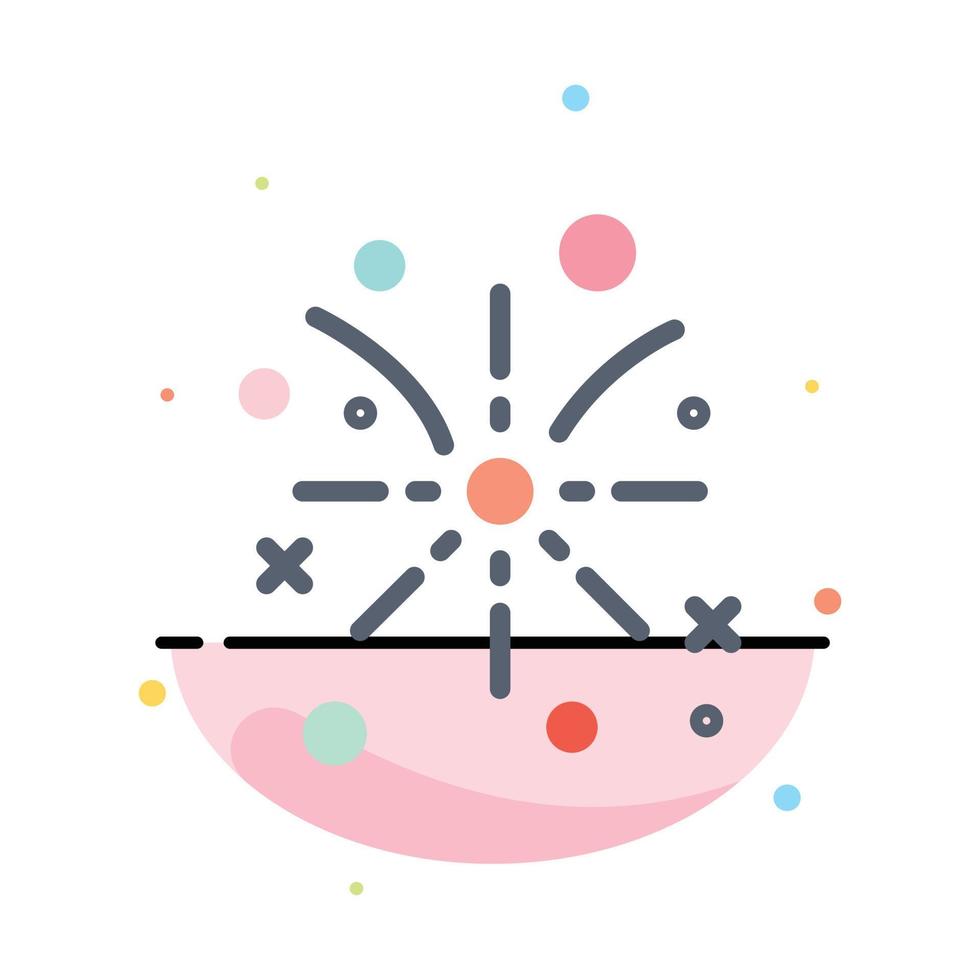 Firework Fire Easter Holiday Abstract Flat Color Icon Template vector